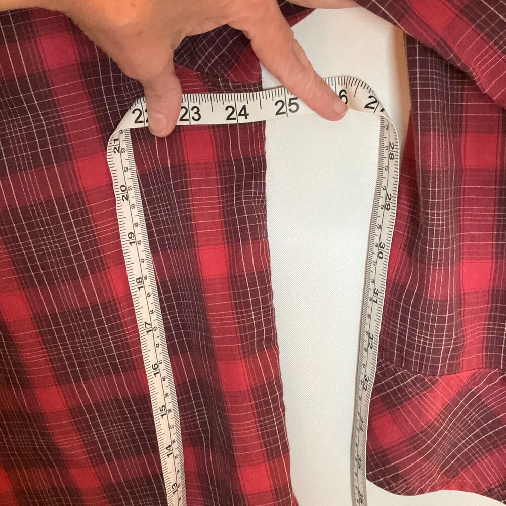 Horny Toad Organic Cotton Red Plaid Button Up L/S Size Large - Picture 9 of 11